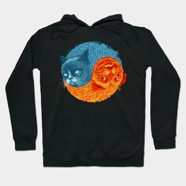 ODDLY BALANCED (CAT) Hoodie by skowl